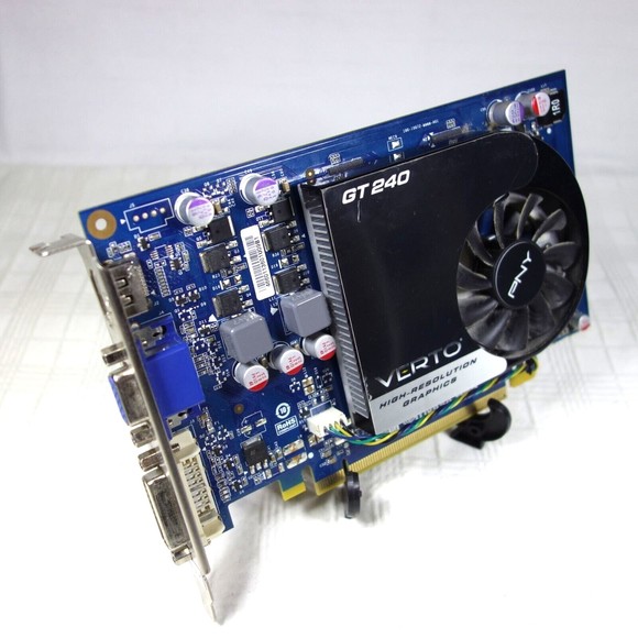 PNY Verto GeForce GT 240 GDDR5 512MB PCIe 2.0 Video Graphics Card TESTED WORKING - Picture 1 of 11